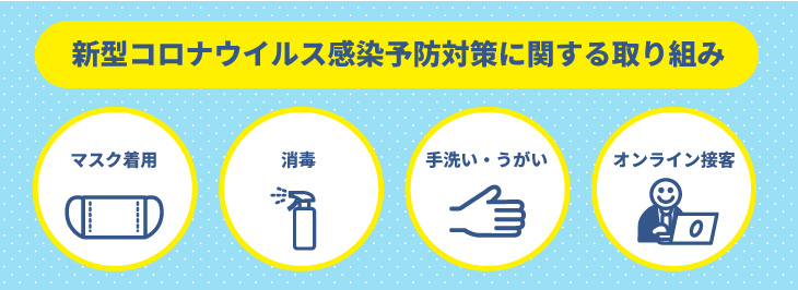 新型コロナウイルス感染予防対策に関する取り組み